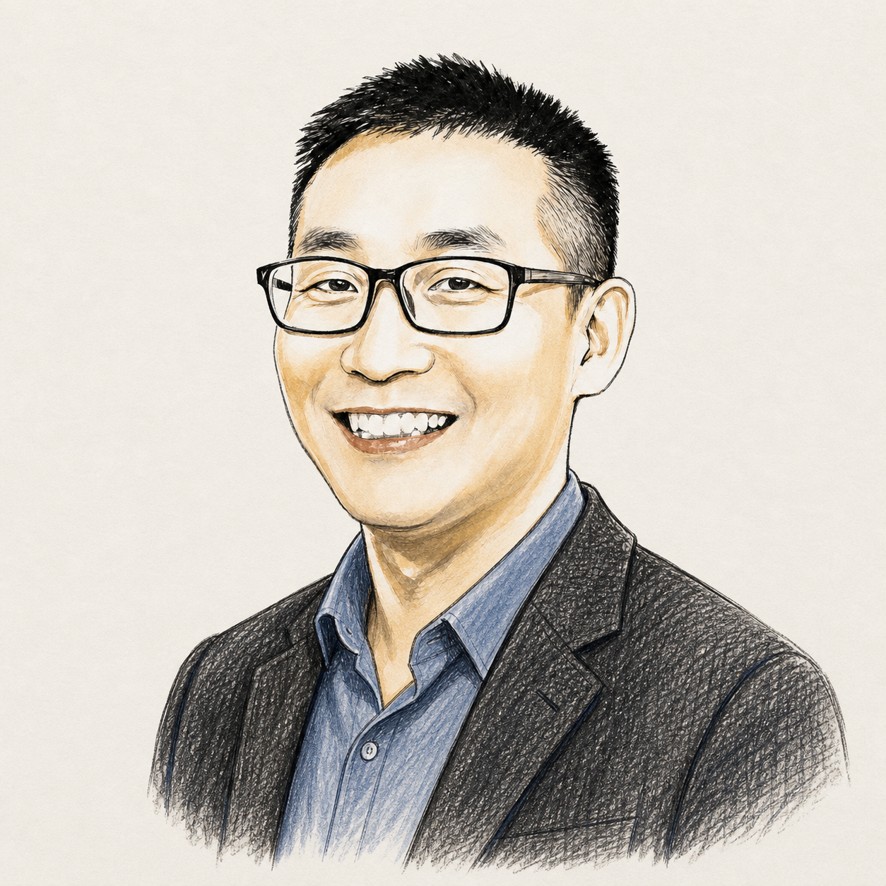 Illustrated portrait of Yabin Da